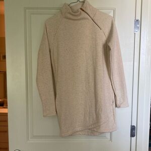 Athleta Cream Cowl Neck Sweater Lightweight Knit